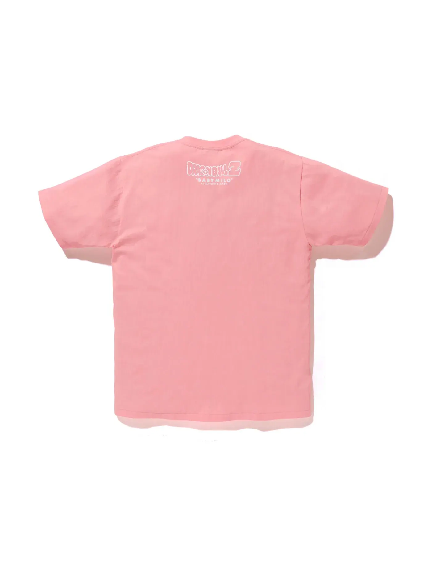 Мужская футболка с принтом BAPE x Dragon Ball Z Majin Buu & Mr. Satan Baby Milo Tee BAPE — изображение 2 из 2, розовый