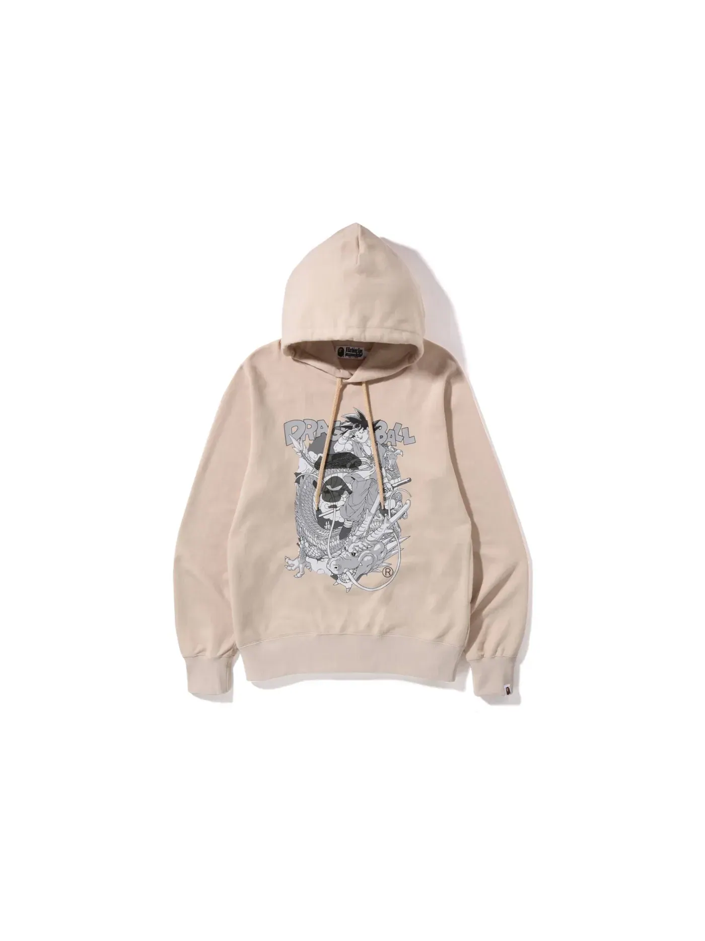 Мужской пуловер с капюшоном BAPE x Dragon Ball Z — изображение 1 из 2, бежевый