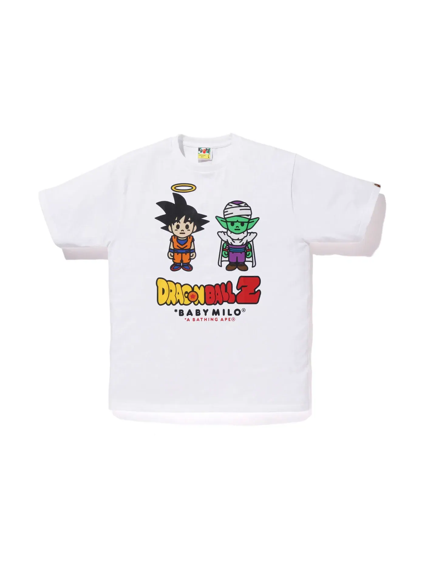Мужская футболка с принтом BAPE x Dragon Ball Z Son Goku & Piccolo Baby Milo Tee — изображение 1 из 2, белый