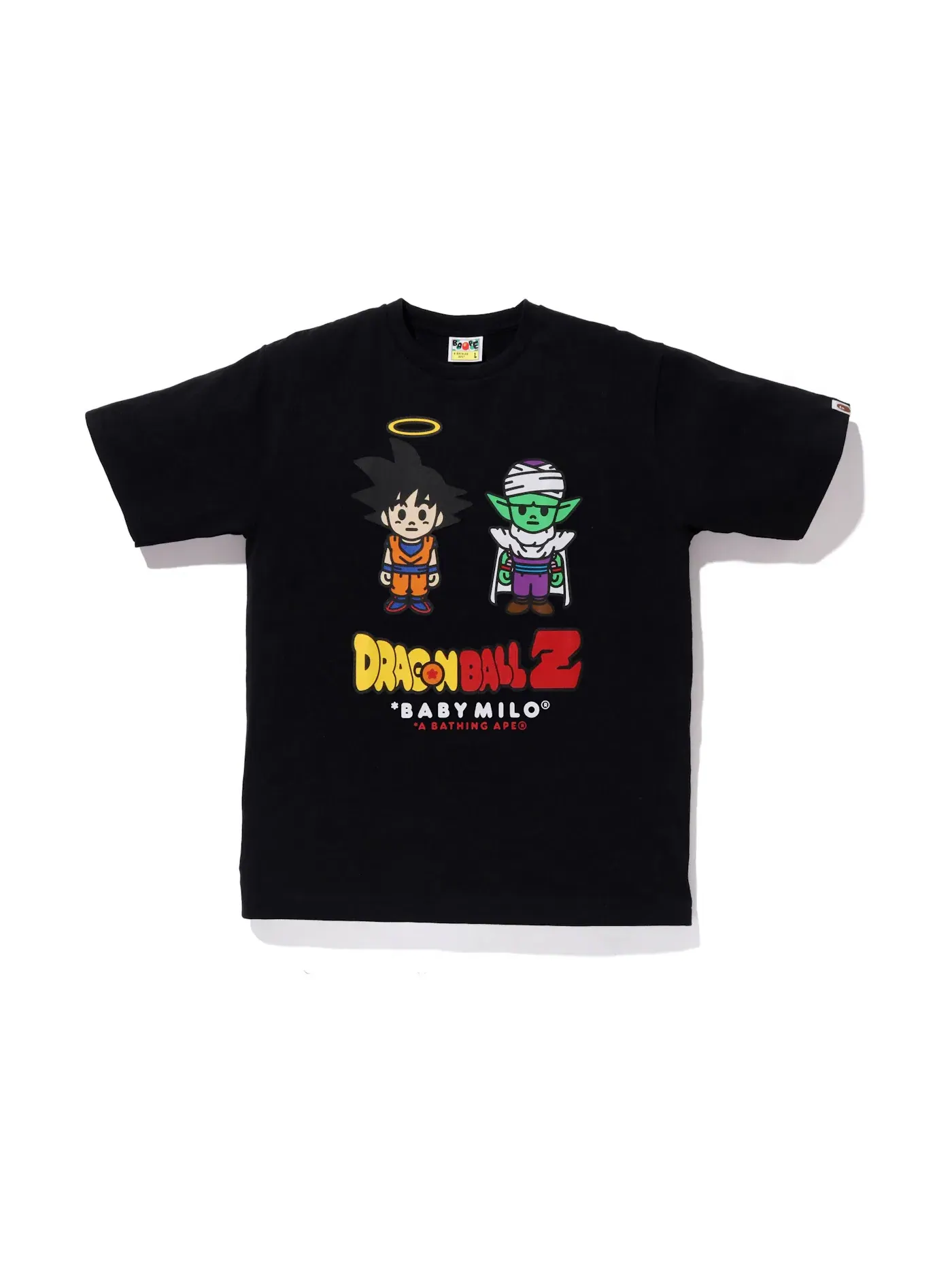 Мужская футболка с принтом BAPE x Dragon Ball Z Son Goku & Piccolo Baby Milo Tee — изображение 1 из 2, черный