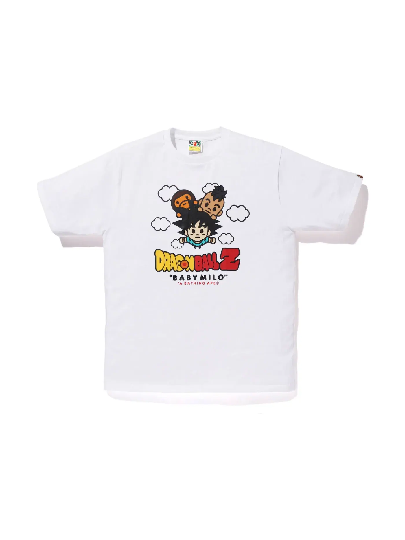 Мужская футболка с принтом BAPE x Dragon Ball Z Son Goku & Uub Baby Milo Tee White — изображение 1 из 2