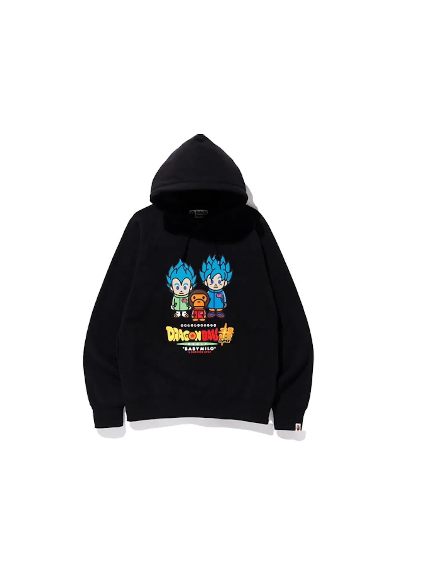 Мужской худи с принтом Dragonball Super Son Goku & Vegeta BAPE — изображение 1 из 2, черный