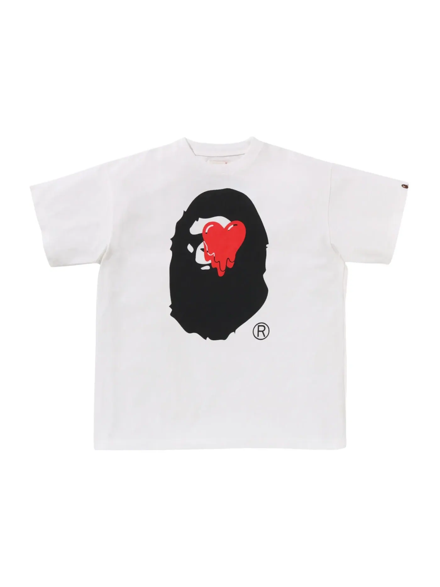 Мужская футболка с принтом BAPE x Emotionally Unavailable Ape Head Tee BAPE — изображение 1 из 2, белый