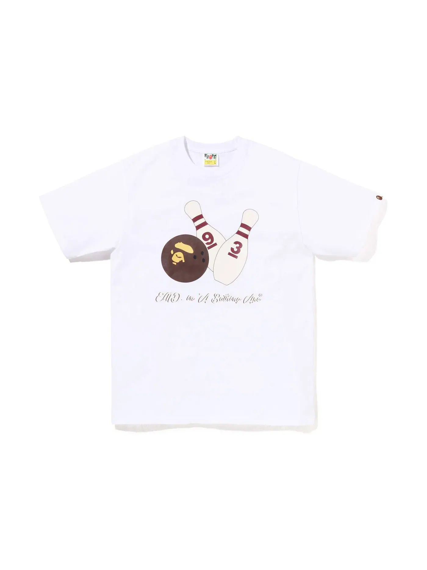 Мужская футболка BAPE x END. Bowling #1 Tee BAPE — изображение 1 из 2, белый