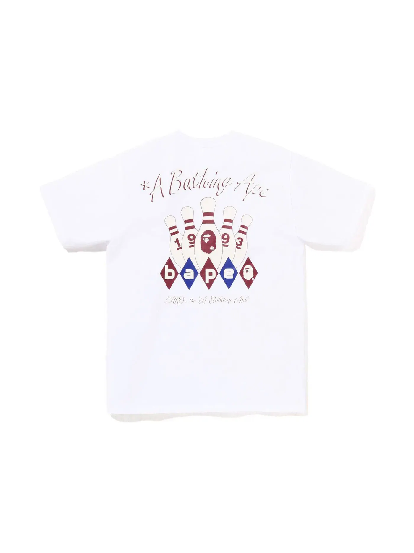 Мужская футболка BAPE x END. Bowling #1 Tee BAPE — изображение 2 из 2, белый