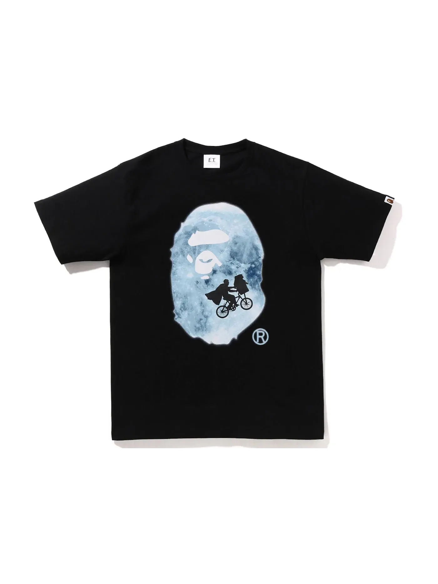 Мужская футболка с принтом BAPE x E.T. Ape Head Tee BAPE — изображение 1 из 2, черный