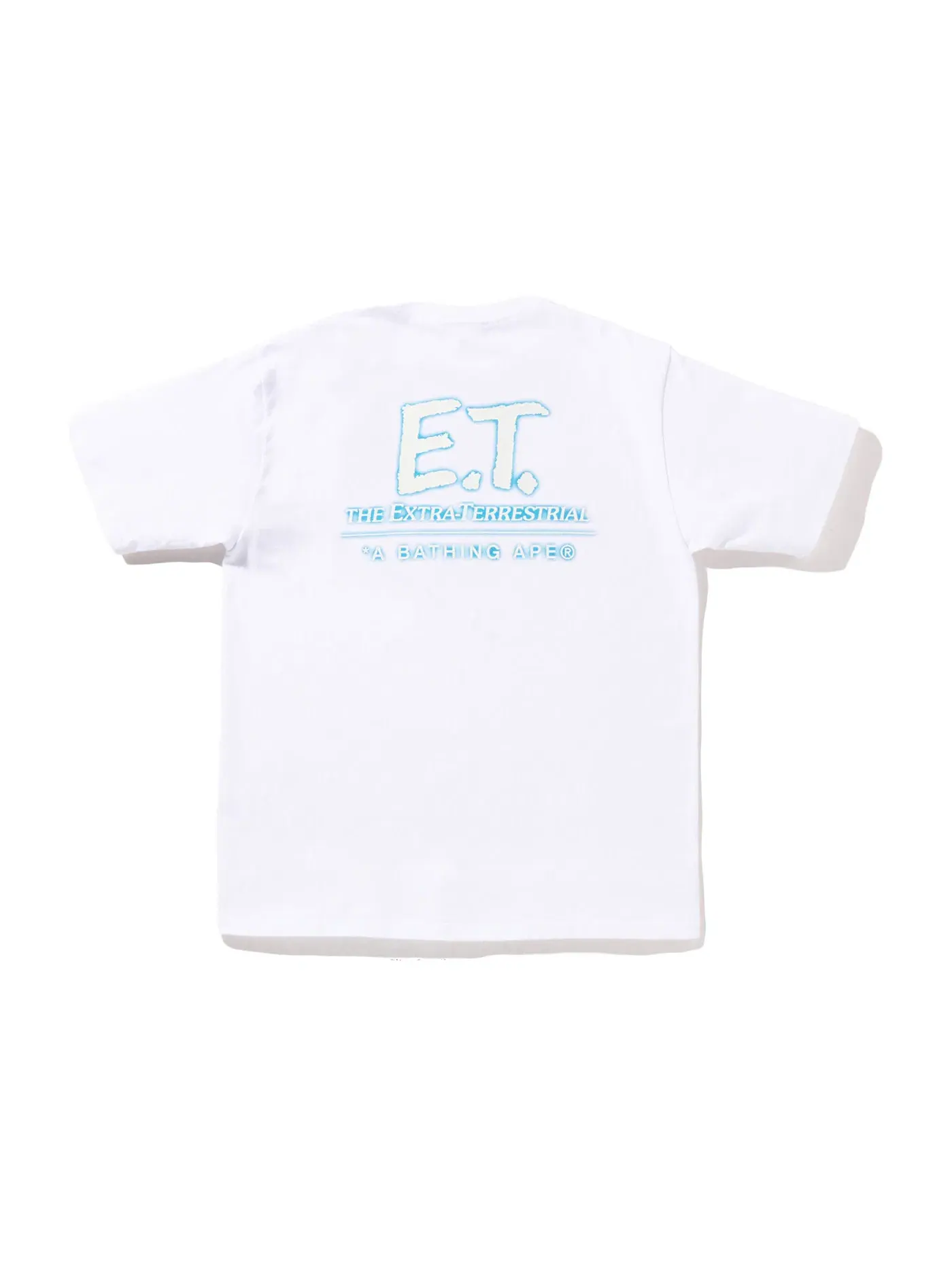 Мужская футболка с принтом BAPE x E.T. Ape Head Tee White GID BAPE — изображение 2 из 2, белый
