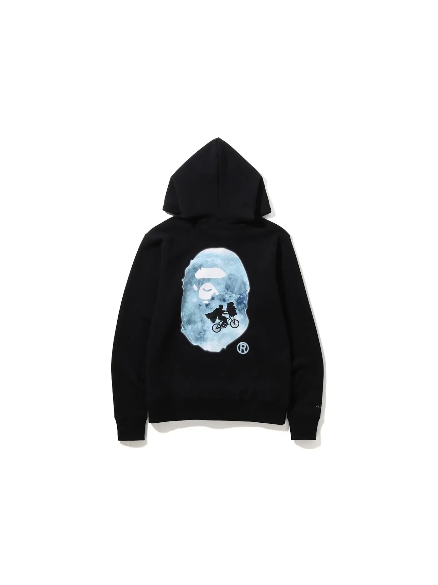 Мужская худи с принтом Ape Head Zip Hoodie BAPE — изображение 1 из 1, черный