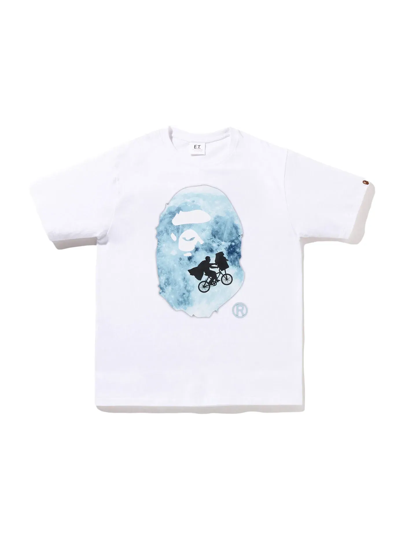 Детская футболка с принтом BAPE x E.T. Kids Ape Head Tee BAPE — изображение 1 из 2, белый