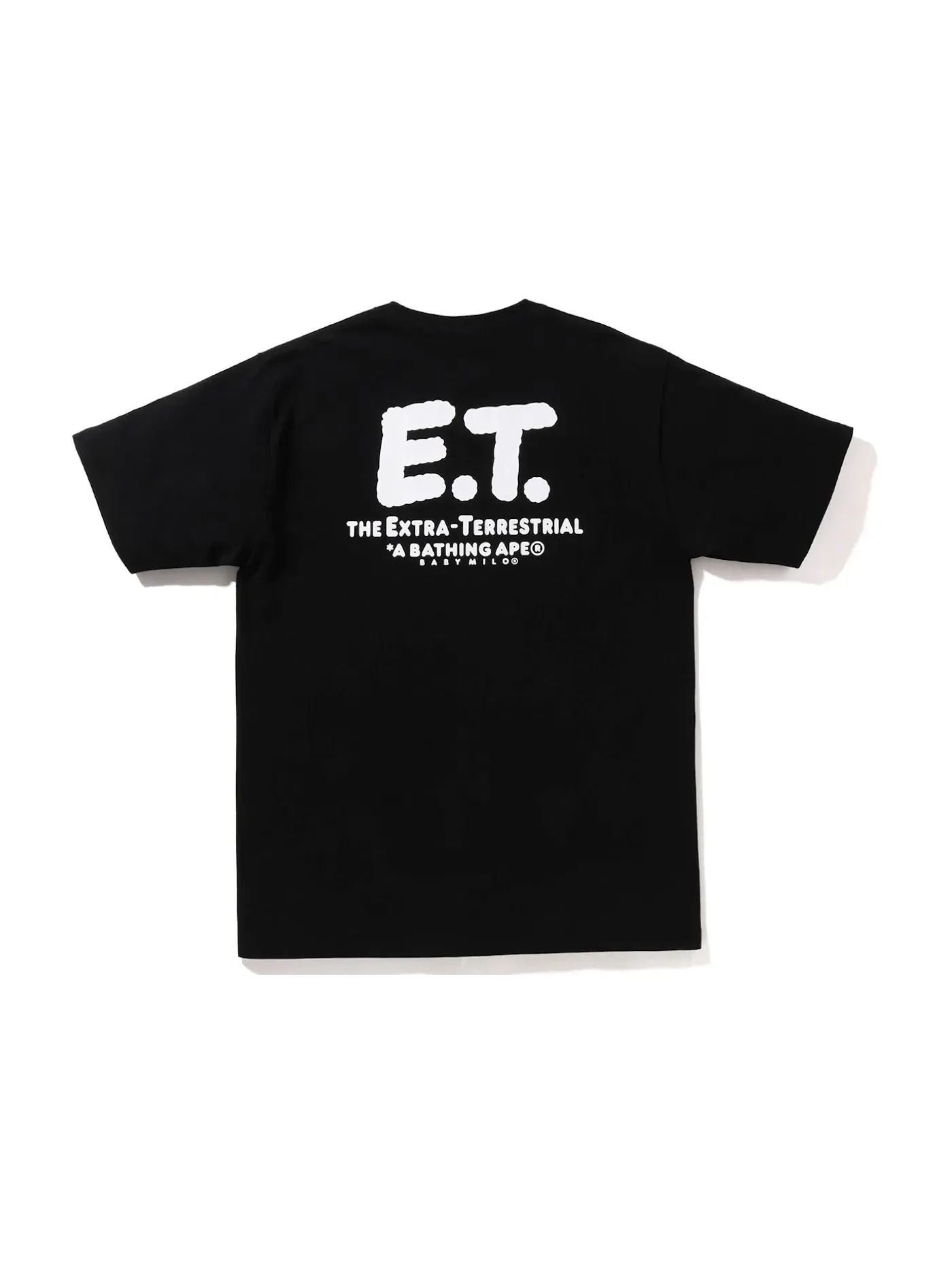 Детская футболка с принтом BAPE x E.T. Kids Baby Milo Tee BAPE — изображение 2 из 2, черный
