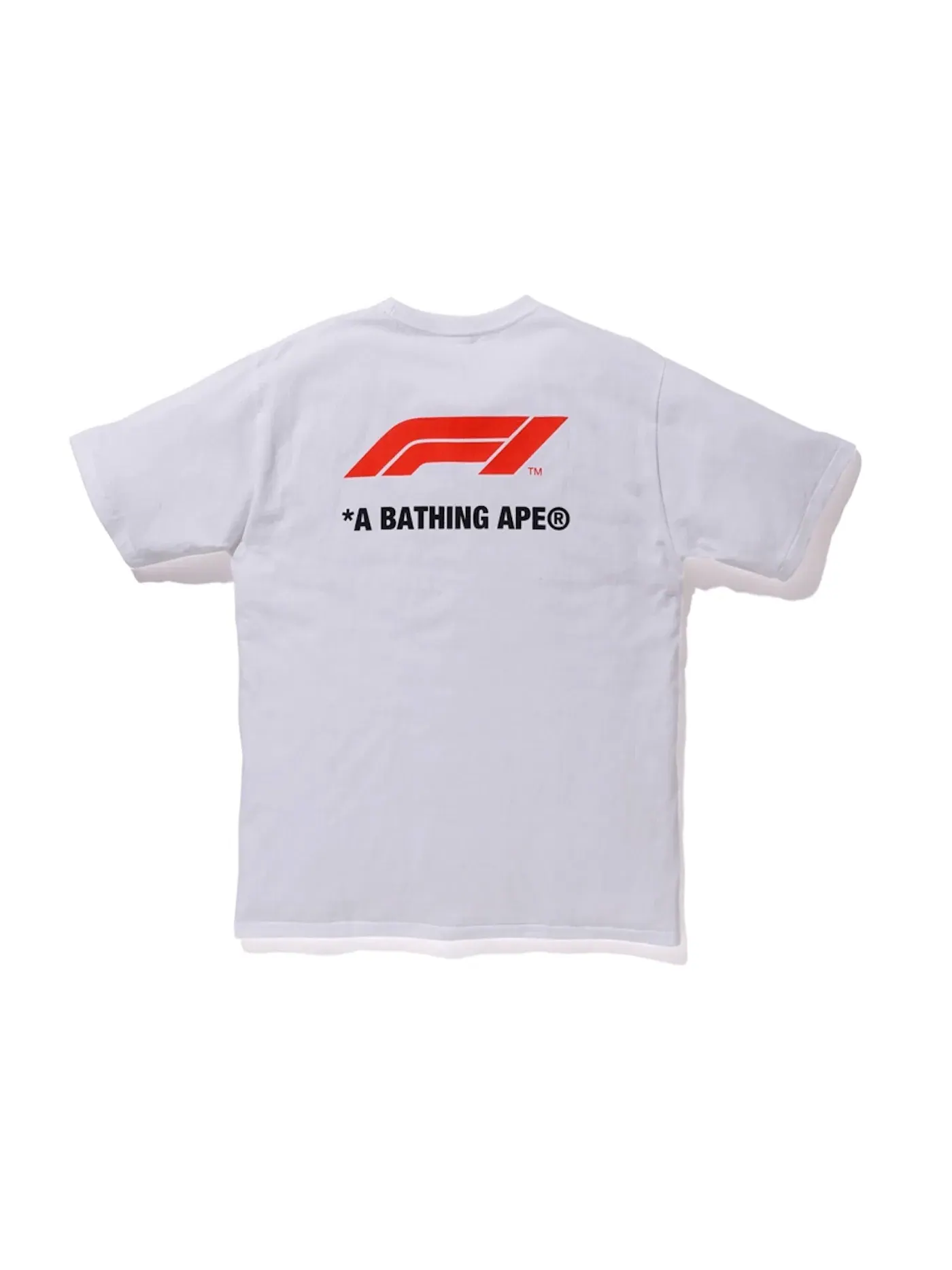 Мужская футболка с принтом BAPE x F1 Photo Ape Head — изображение 2 из 2, белый