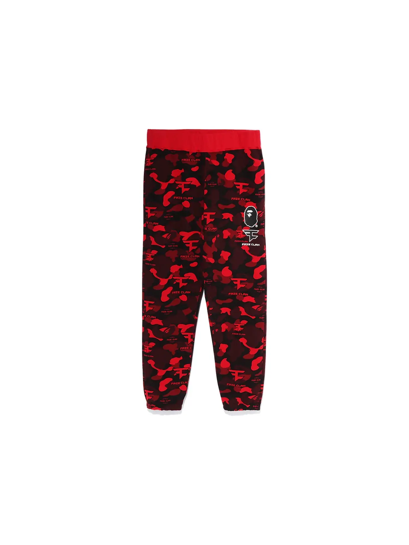 Мужские спортивные штаны с принтом BAPE x Faze Clan Pants BAPE — изображение 1 из 2, красный