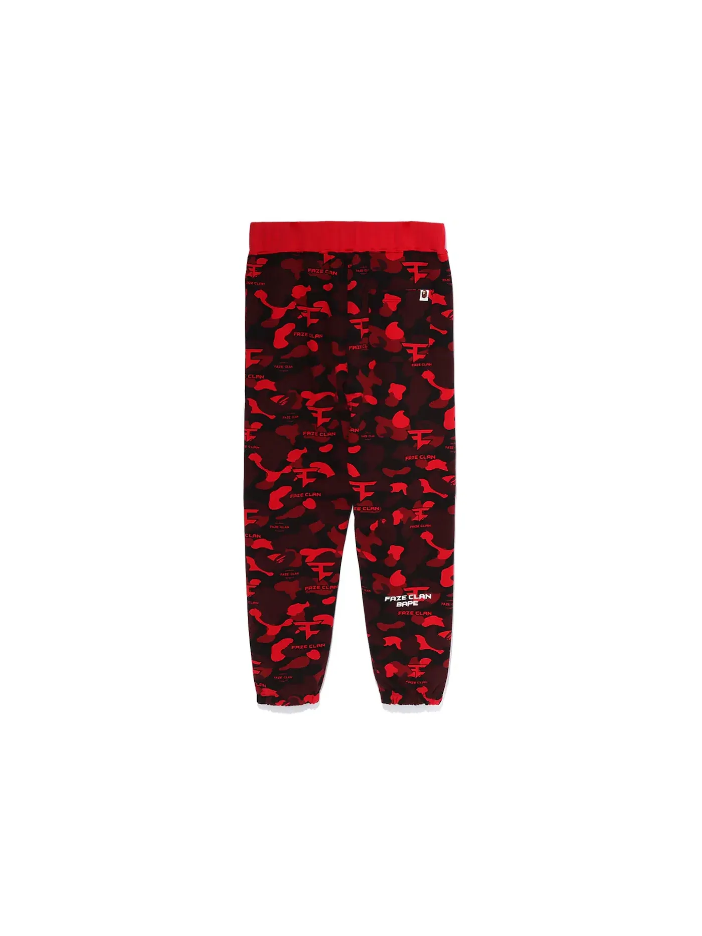 Мужские спортивные штаны с принтом BAPE x Faze Clan Pants BAPE — изображение 2 из 2, красный