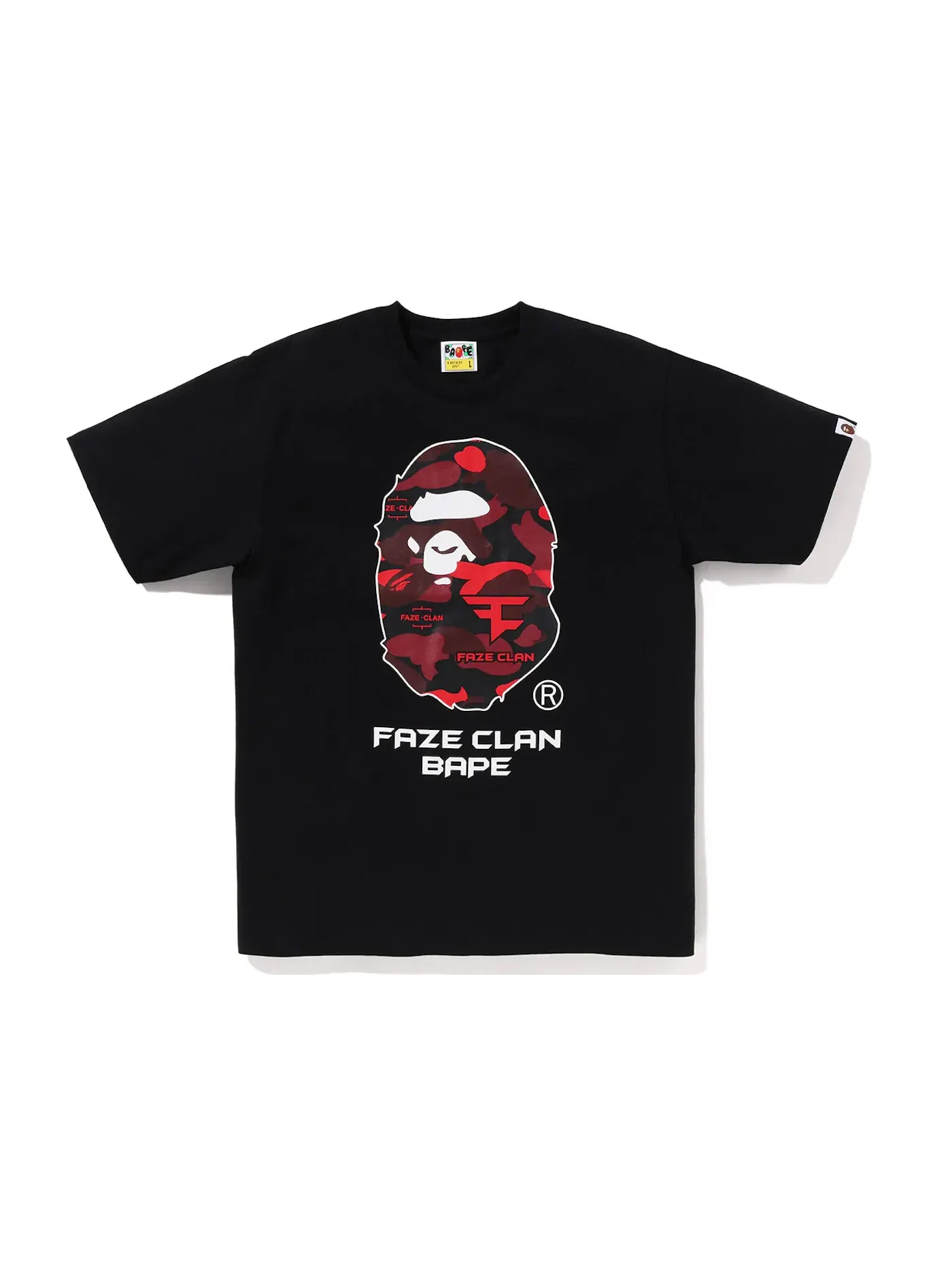 Мужская футболка с принтом BAPE x Faze Clan Tee BAPE — изображение 1 из 2, черный