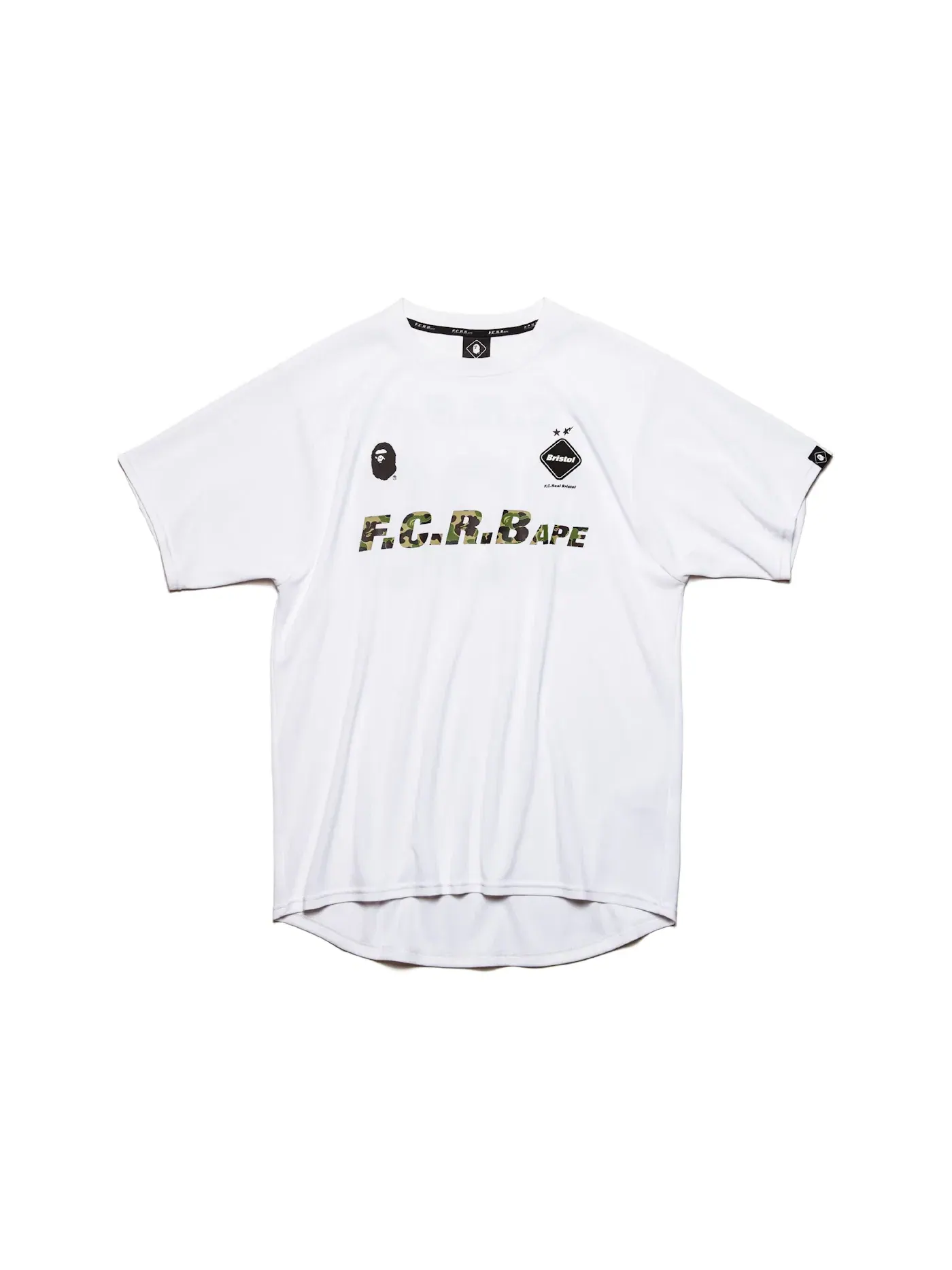 Мужская футболка с принтом BAPE x F.C.R.B. 938 Team Tee BAPE — изображение 1 из 2, белый