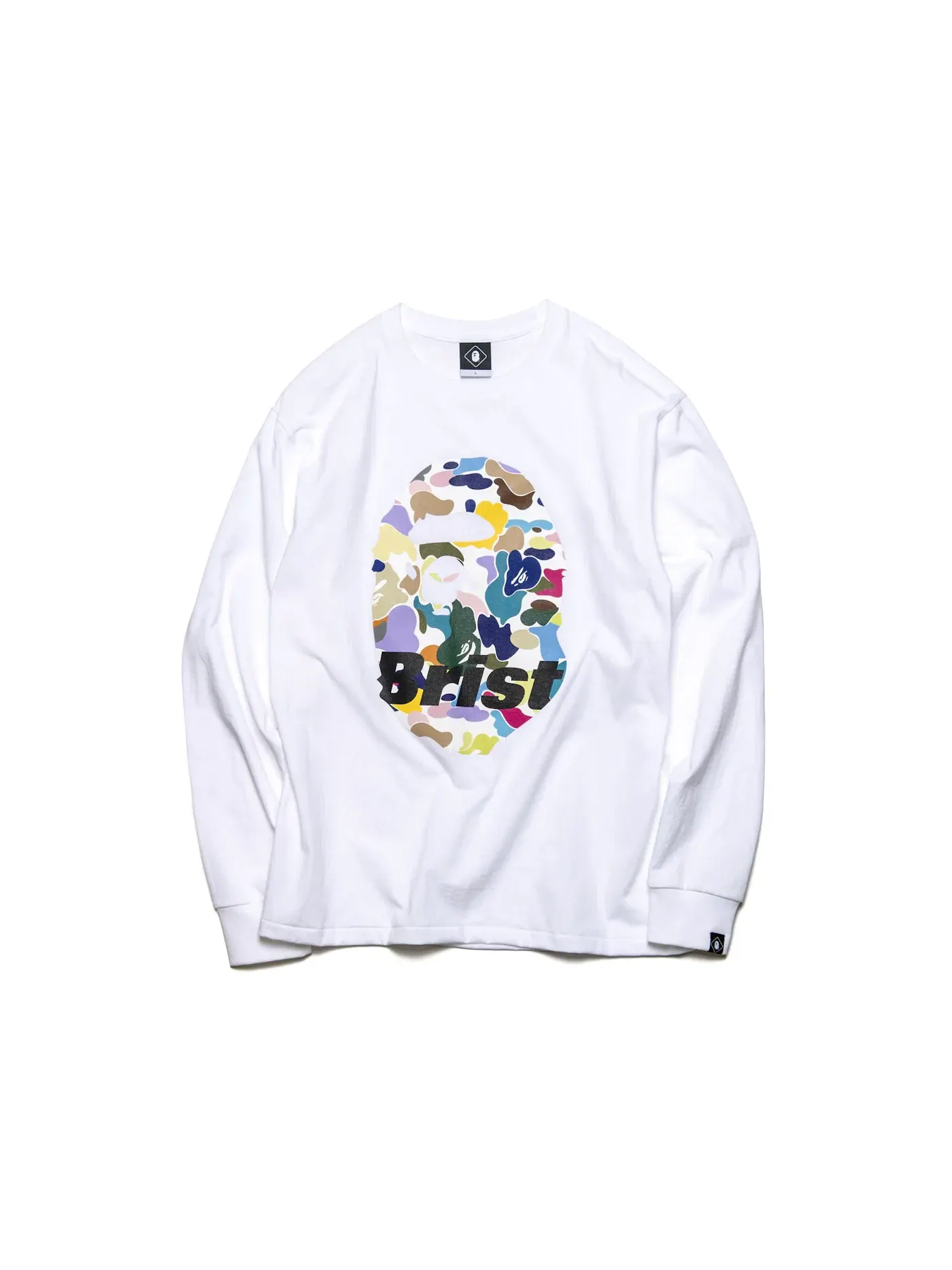 Мужская футболка с длинным рукавом Ape Head BAPE — изображение 1 из 2, белый