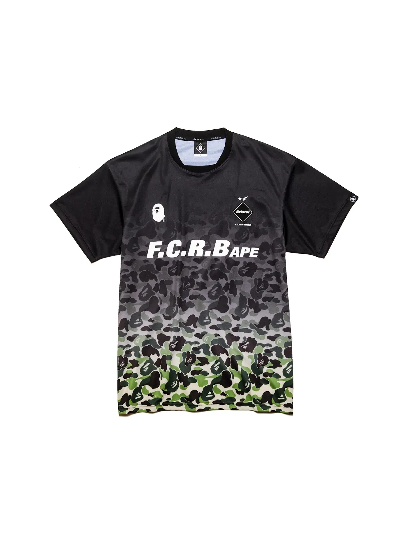 Мужская футболка с принтом BAPE x F.C.R.B. Game Shirt — изображение 1 из 2, черный
