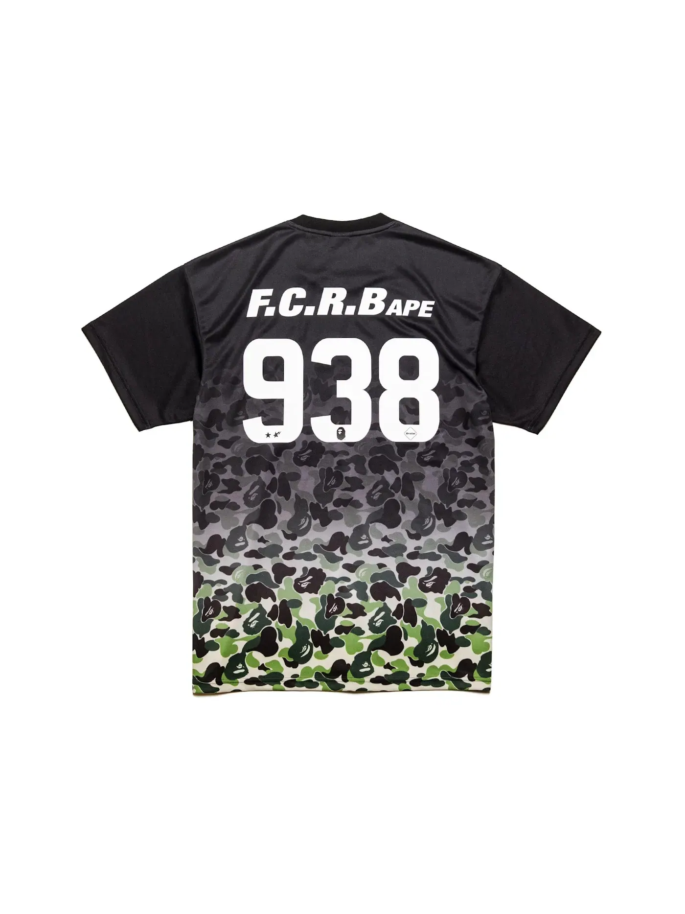 Мужская футболка с принтом BAPE x F.C.R.B. Game Shirt — изображение 2 из 2, черный