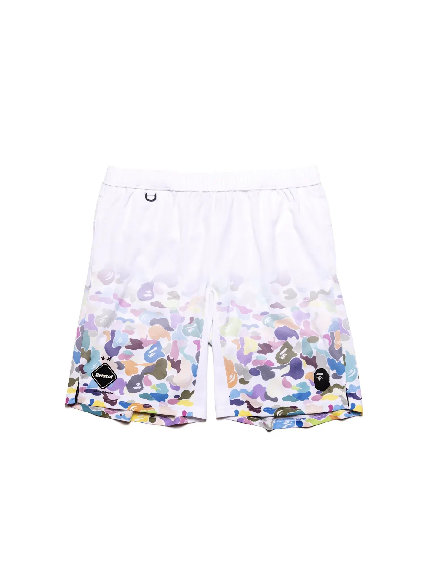 Мужские шорты с принтом BAPE x F.C.R.B. Game Shorts BAPE — изображение 1 из 2, белый