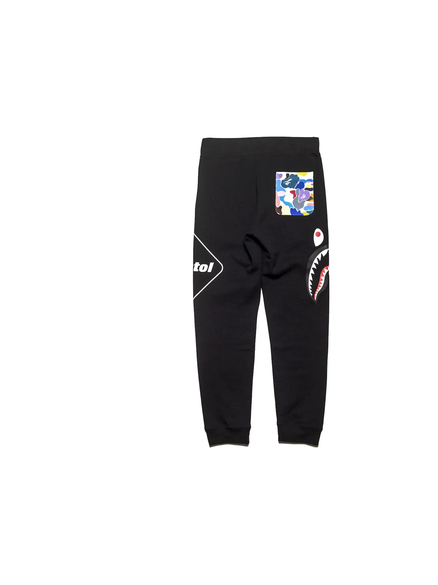 Мужские спортивные штаны с принтом BAPE x F.C.R.B. Shark Sweatpants BAPE — изображение 2 из 2, черный