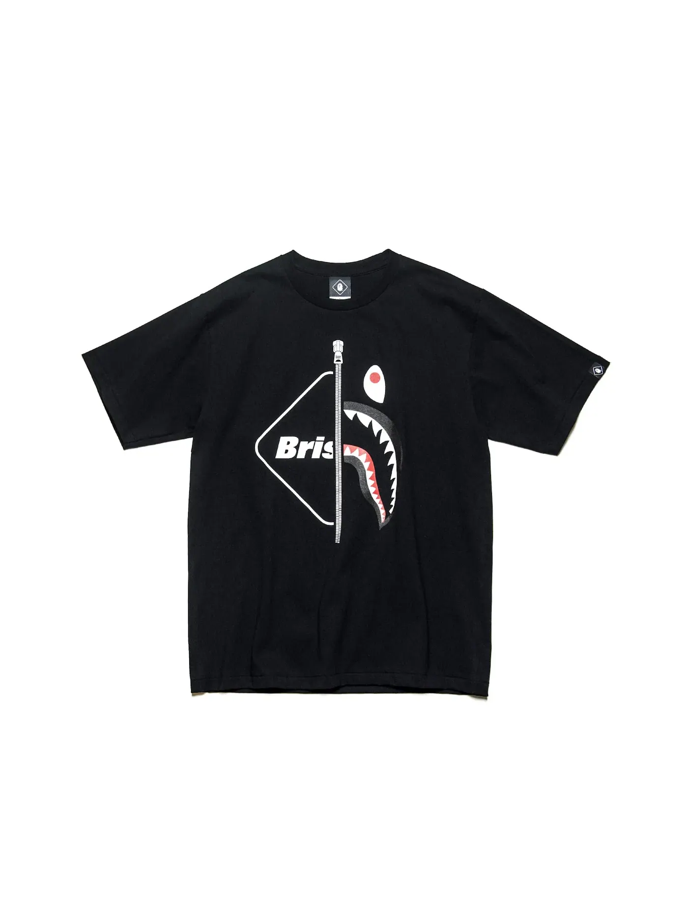 Мужская футболка с принтом BAPE x F.C.R.B. Shark Tee BAPE — изображение 1 из 2, черный