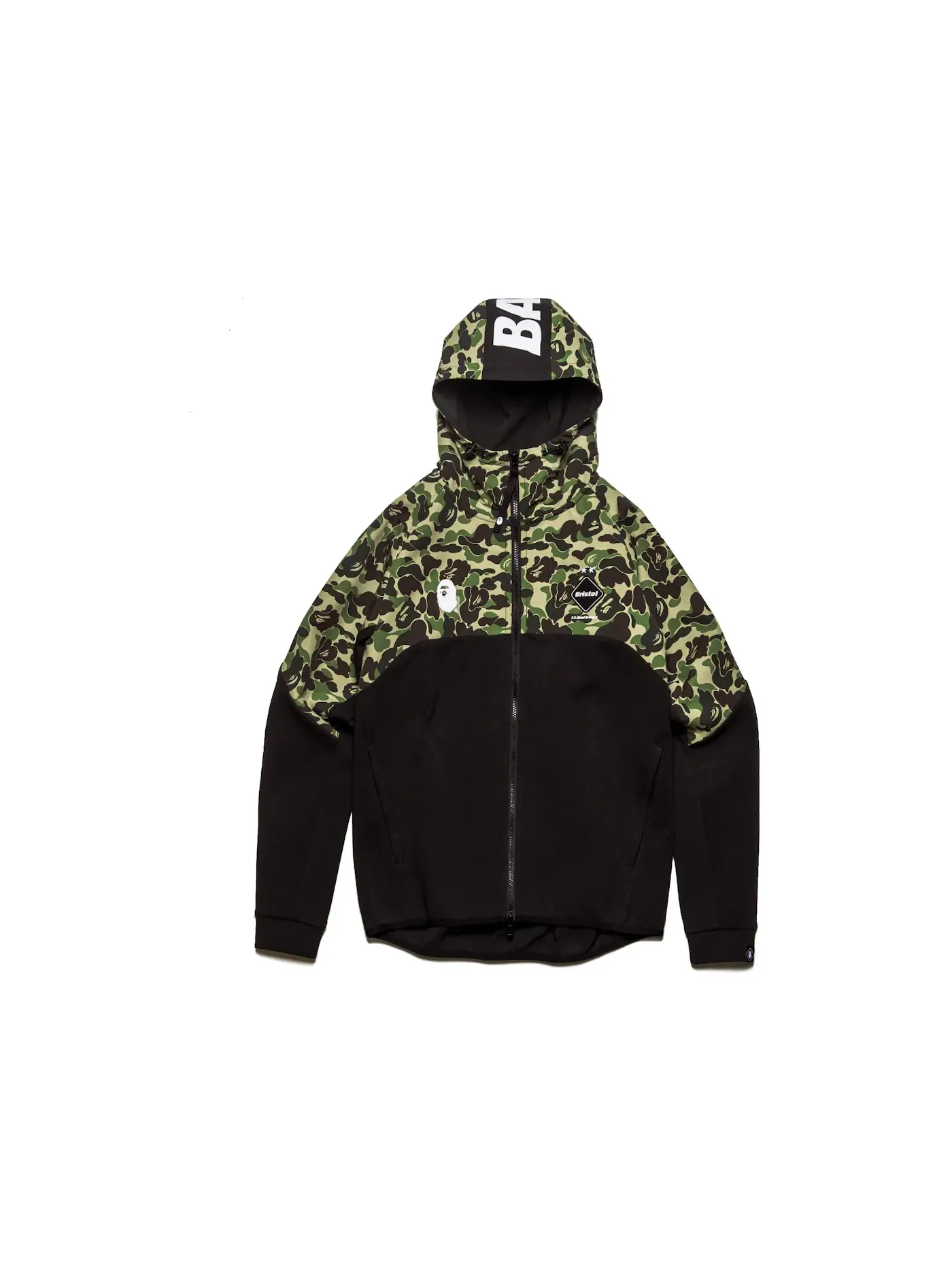 Мужская худи с принтом BAPE x F.C.R.B. Ventilation Hoodie BAPE — изображение 1 из 2, черный