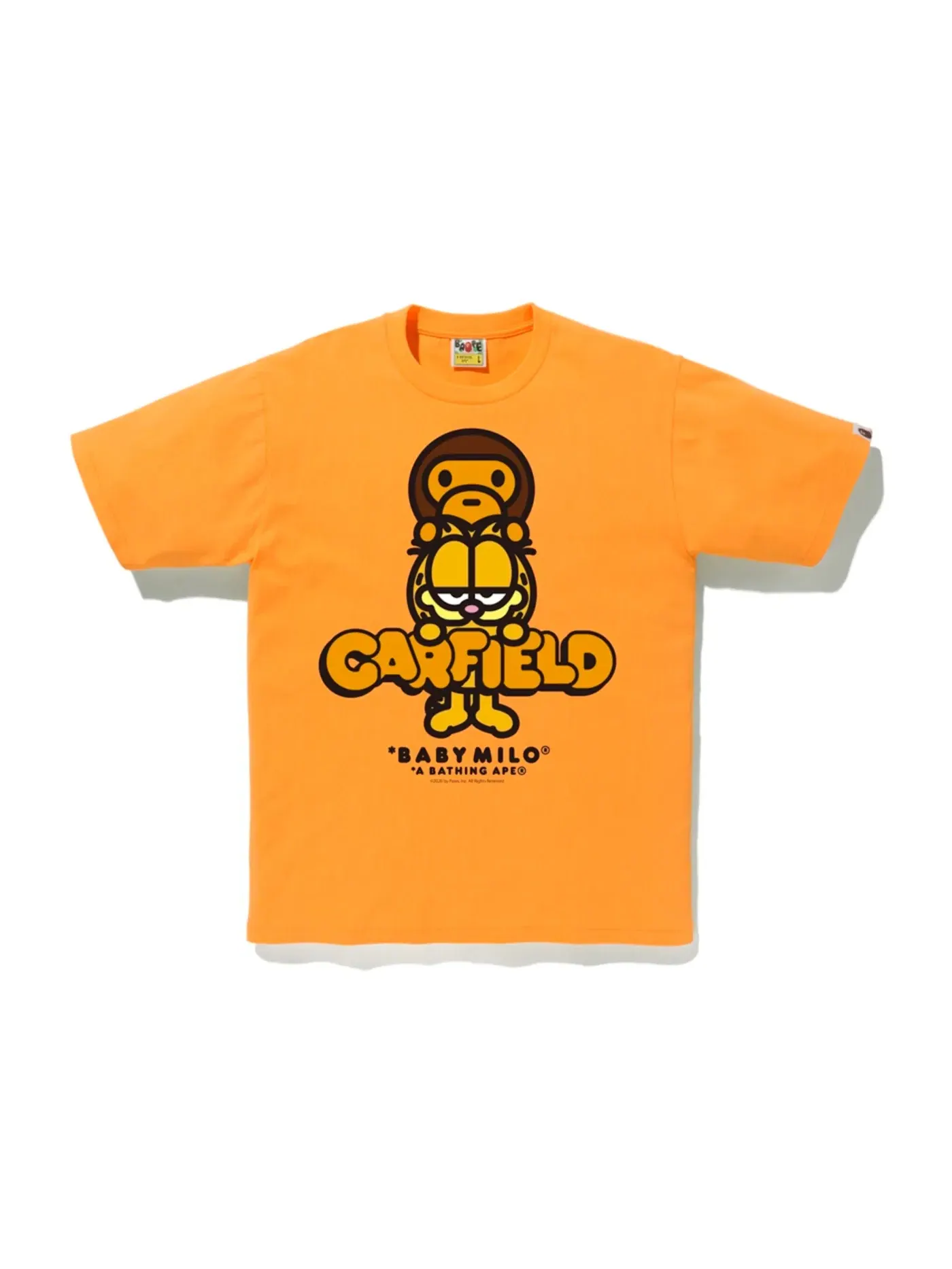 Мужская футболка с принтом BAPE x Garfield #2 Tee BAPE — изображение 1 из 2, оранжевый