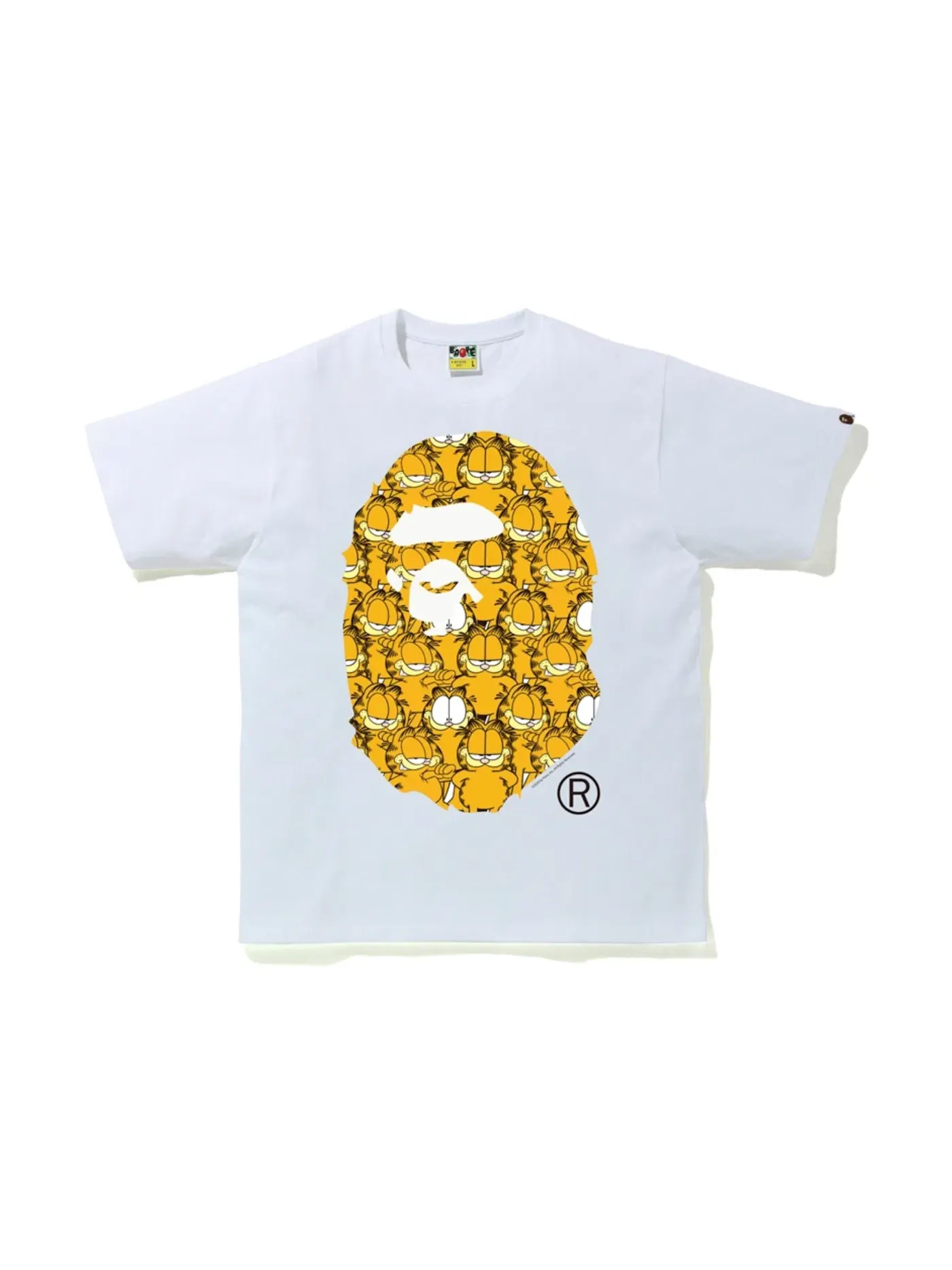 Мужская футболка с принтом BAPE x Garfield #6 Tee BAPE — изображение 1 из 2, белый
