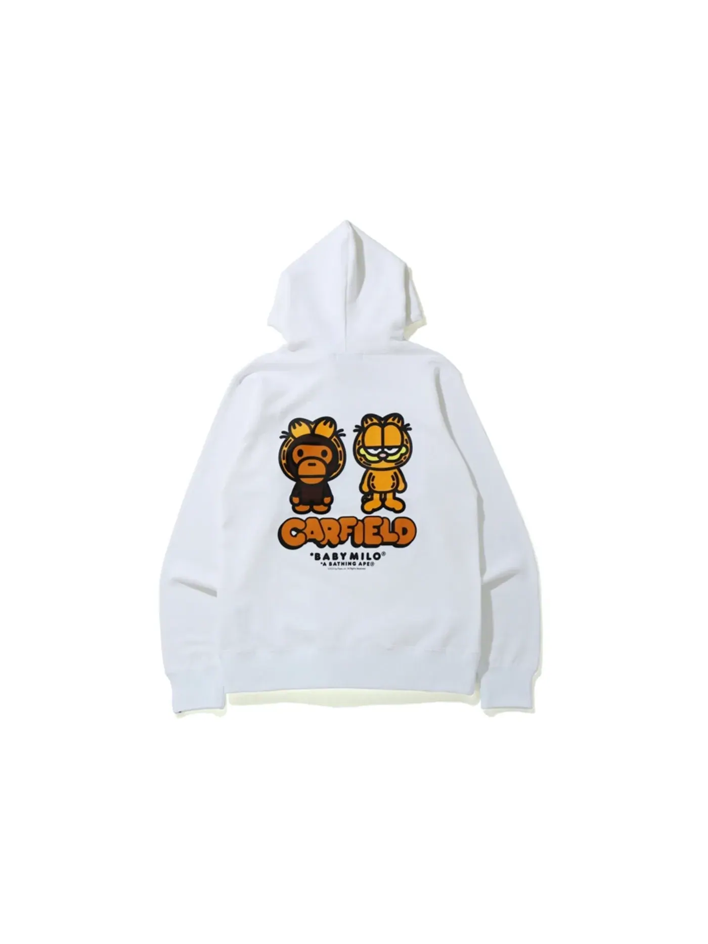 Мужской пуловер-худи с принтом BAPE x Garfield Hoodie BAPE — изображение 2 из 2, белый
