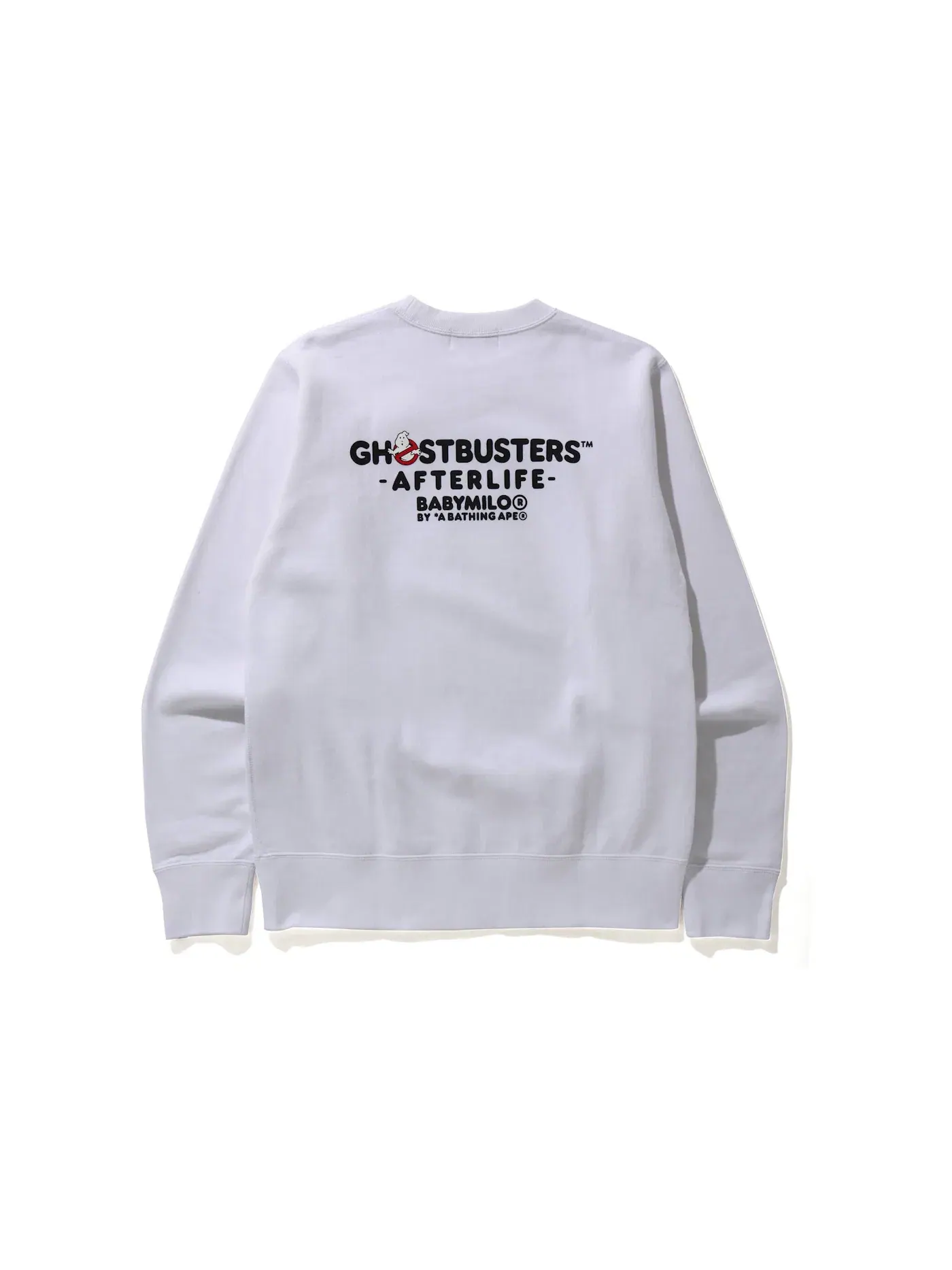Мужской свитшот с принтом BAPE x Ghostbusters Ape Head Crewneck BAPE — изображение 2 из 2, белый