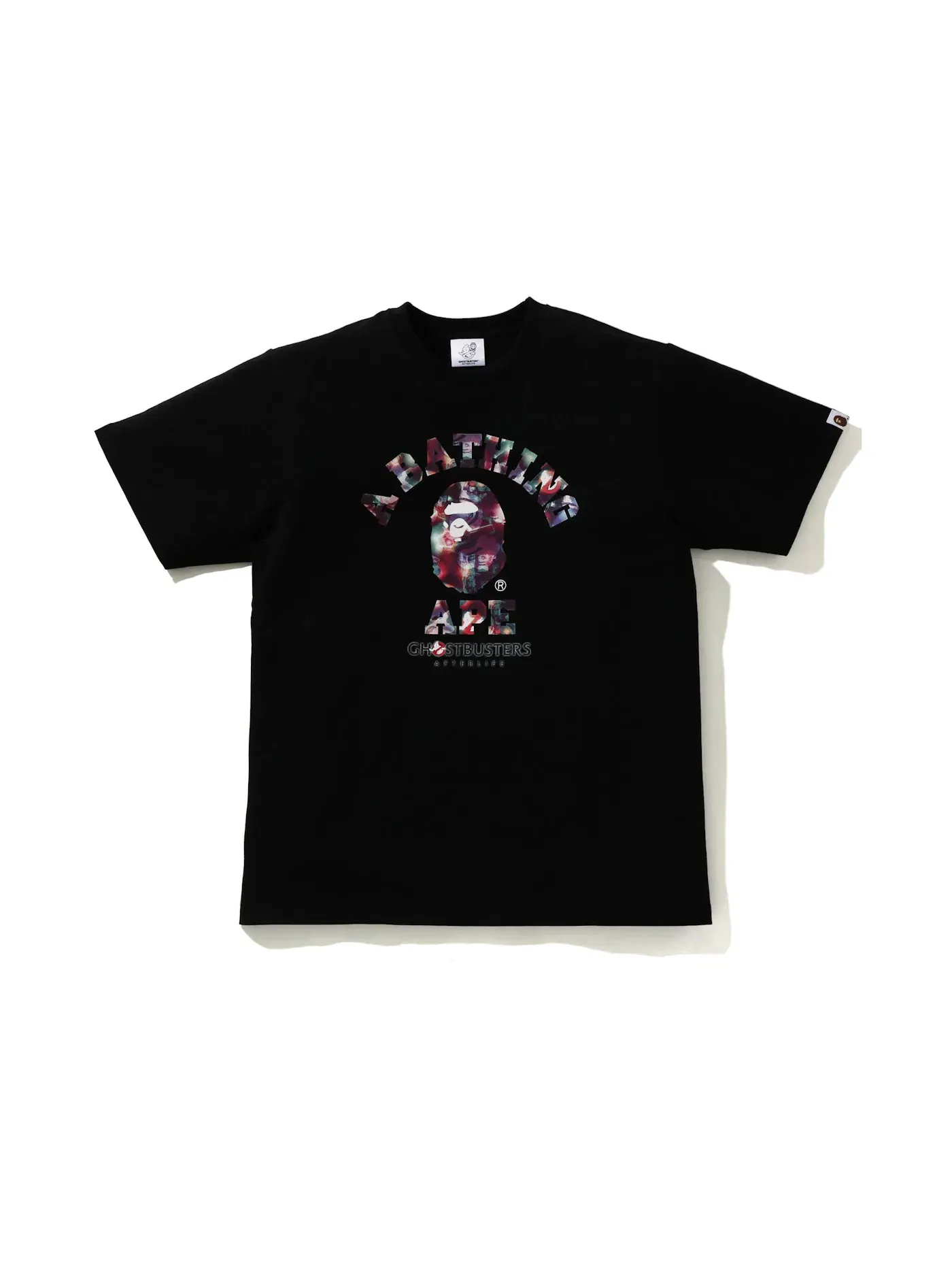 Мужская футболка с камуфляжным принтом BAPE x Ghostbusters Camo College Tee BAPE — изображение 1 из 2, черный