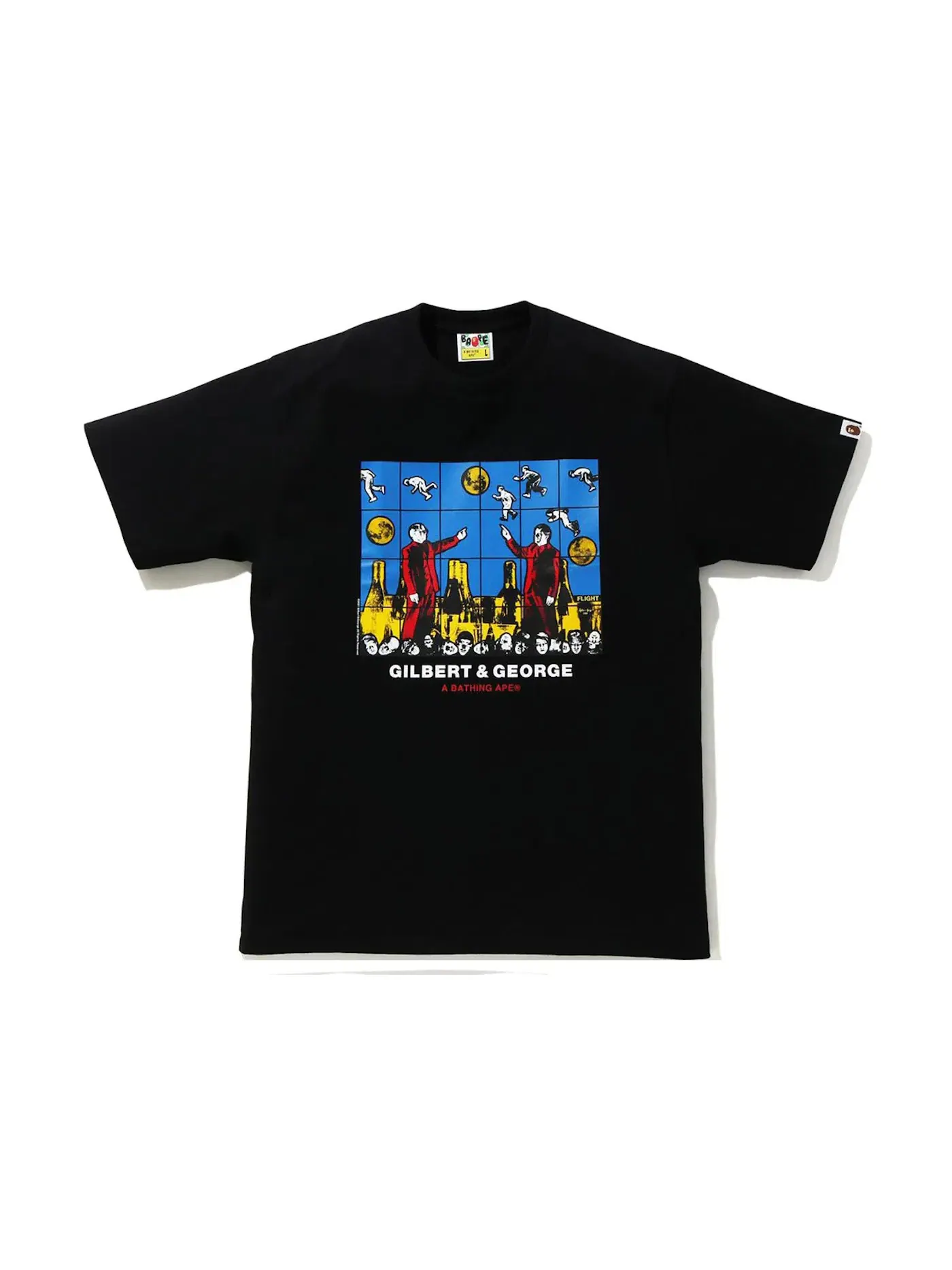 Мужская футболка с принтом BAPE x Gilbert & George Flight Tee BAPE — изображение 1 из 2, черный