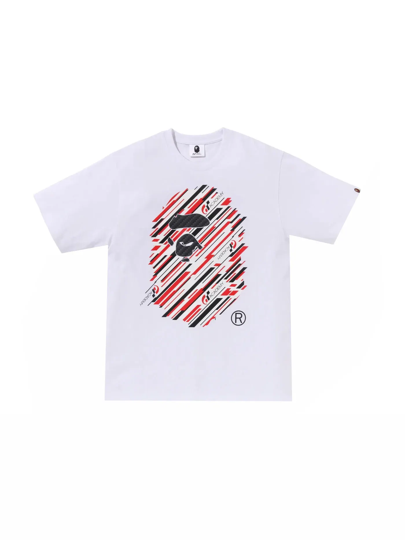 Мужская футболка с принтом BAPE x Gran Turismo Ape Head #2 Tee — изображение 1 из 2, белый