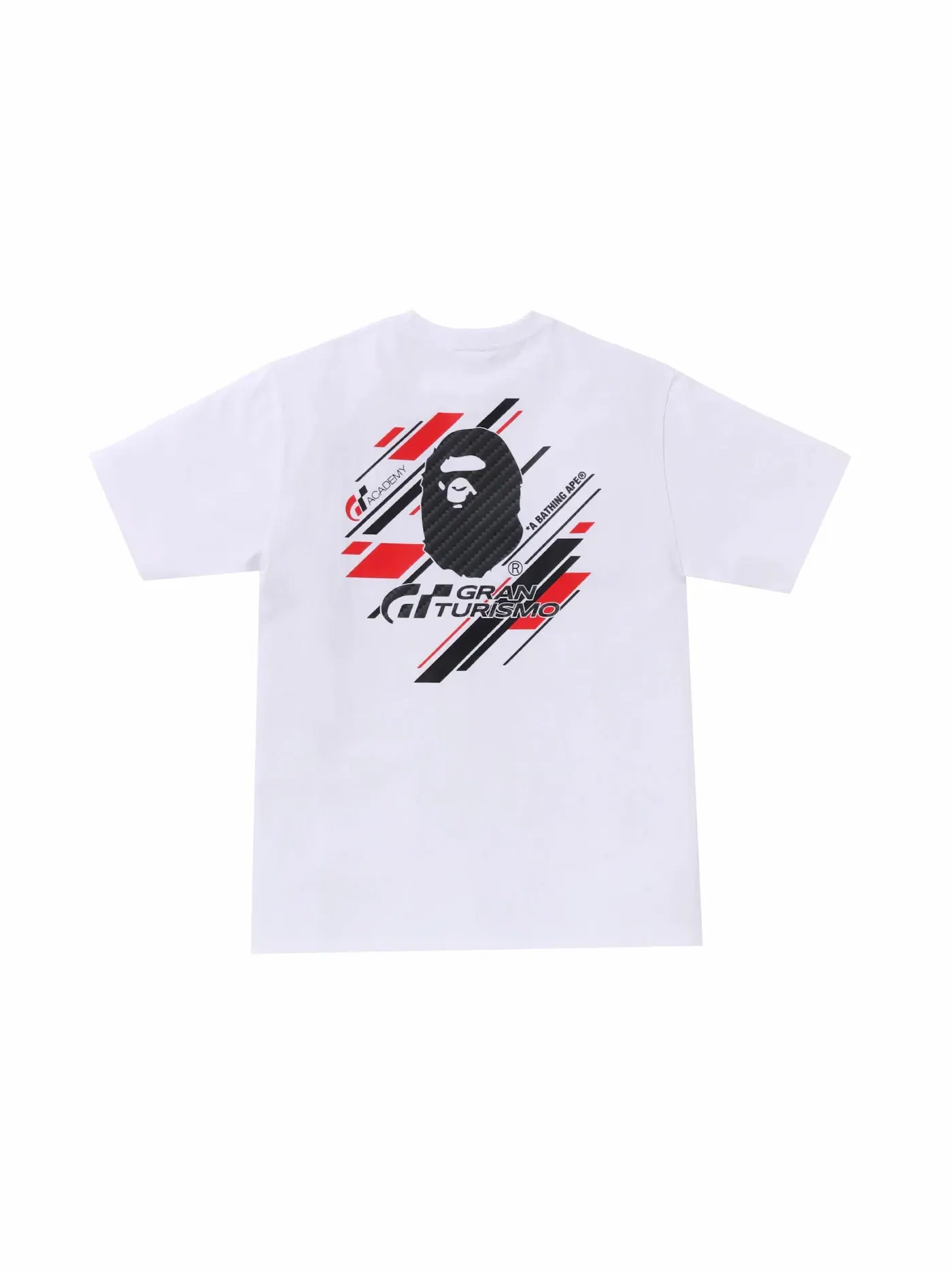Мужская футболка с принтом BAPE x Gran Turismo Ape Head #2 Tee — изображение 2 из 2, белый