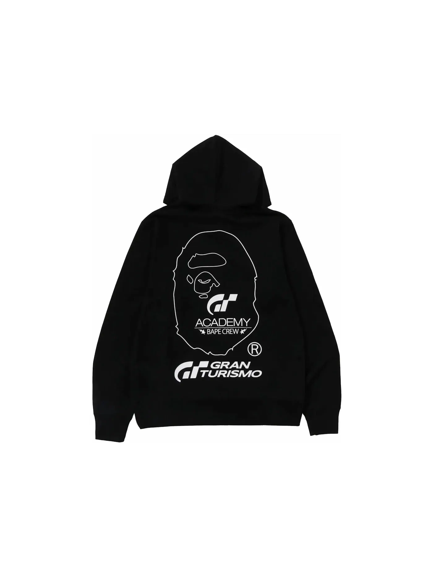 Мужская худи с принтом BAPE x Gran Turismo Pullover Hoodie BAPE — изображение 2 из 2, черный