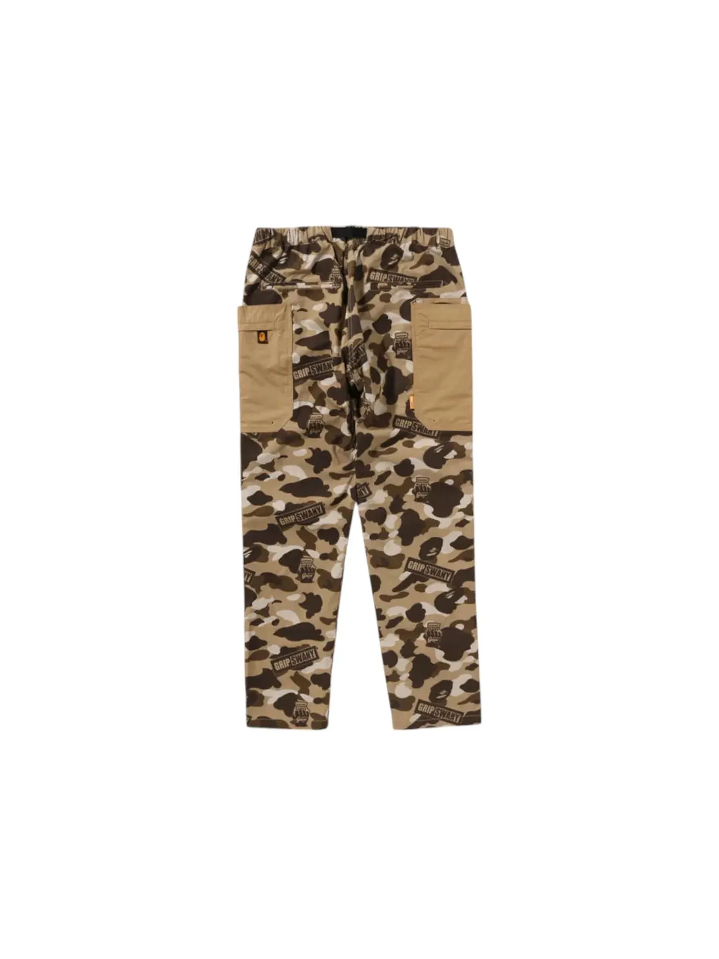 Мужские спортивные штаны камуфляжные BAPE x Grip Swany GR Camo Fireproof Camp Pants — изображение 2 из 2, бежевый