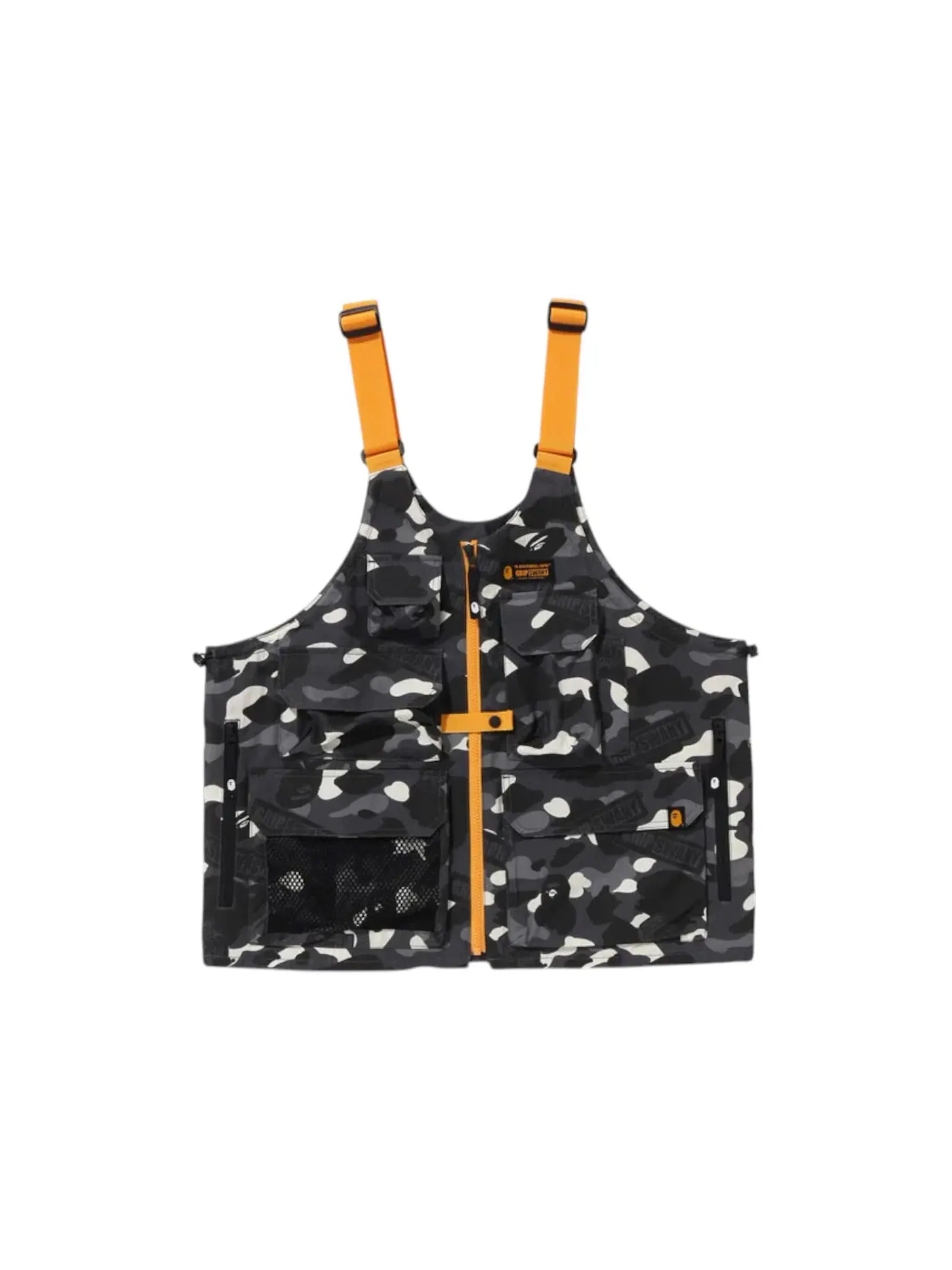 Мужской жилет с камуфляжным принтом BAPE x Grip Swany GR Camo Fireproof Gear Bag Black Vest — изображение 1 из 2, черный
