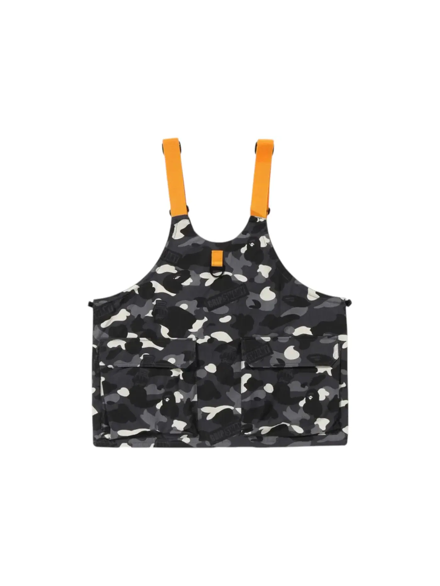 Мужской жилет с камуфляжным принтом BAPE x Grip Swany GR Camo Fireproof Gear Bag Black Vest — изображение 2 из 2, черный