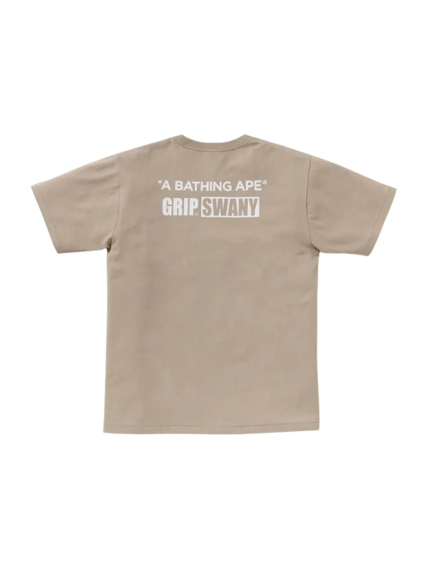 Мужская футболка с принтом BAPE x Grip Swany Tee — изображение 2 из 2, бежевый