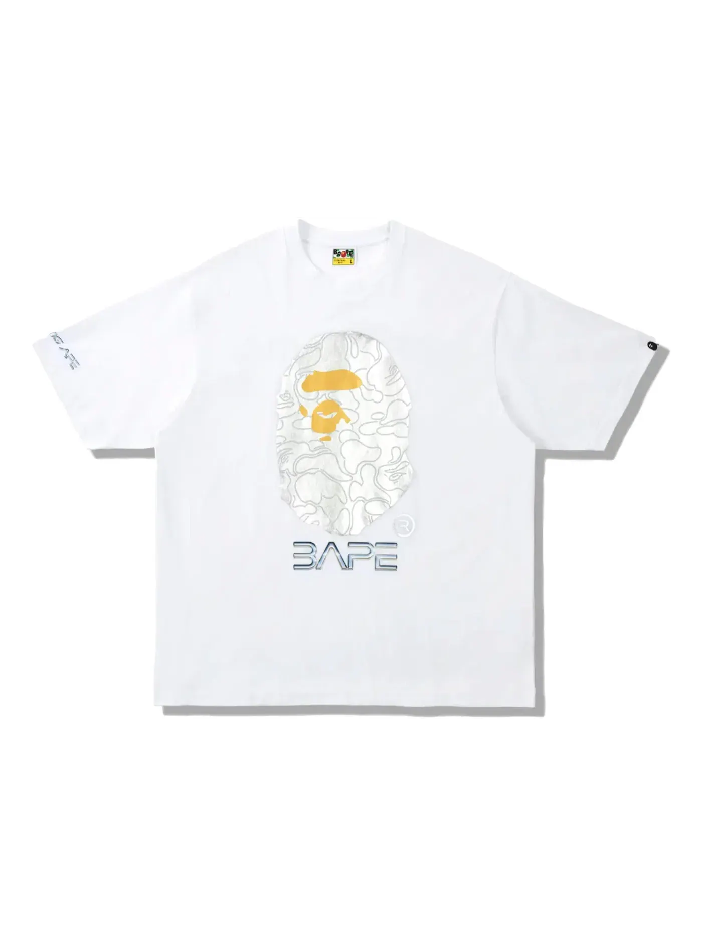 Мужская футболка с принтом BAPE x Hajime Sorayama Ape Head Tee — изображение 1 из 1, белый