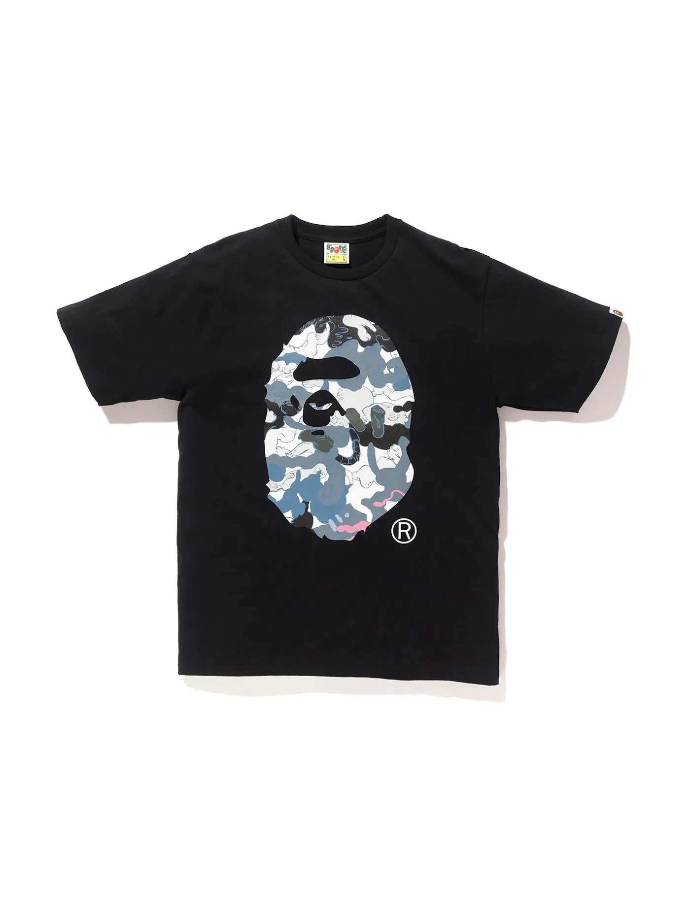 Мужская футболка с принтом BAPE x Hebru Brantley 3 Tee BAPE — изображение 1 из 1, черный