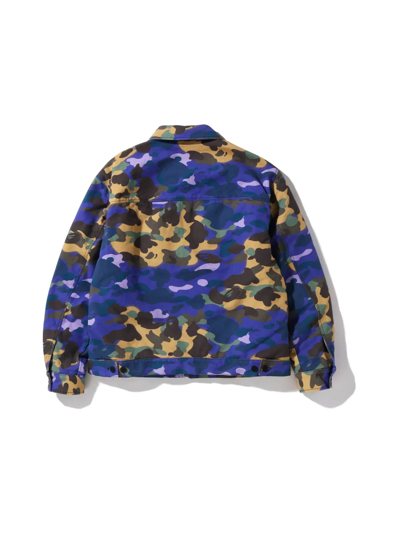 Мужская куртка-тракер с камуфляжным принтом BAPE x Heron Preston Mix 1st Camo Duck — изображение 2 из 2, фиолетовый