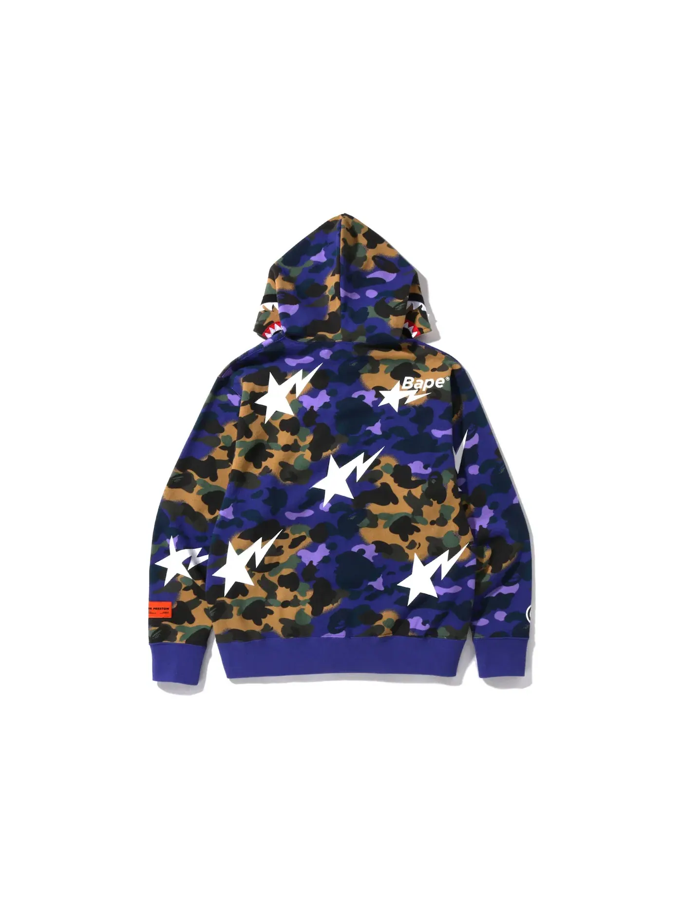 Мужская худи свободного кроя BAPE x Heron Preston Mix 1st Camo Shark Relaxed Fit Full Zip Hoodie BAPE — изображение 2 из 2