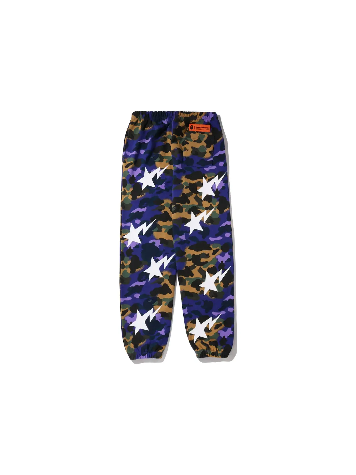 Мужские спортивные штаны с камуфляжным принтом BAPE x Heron Preston Mix 1st Camo Sweatpants BAPE — изображение 2 из 2