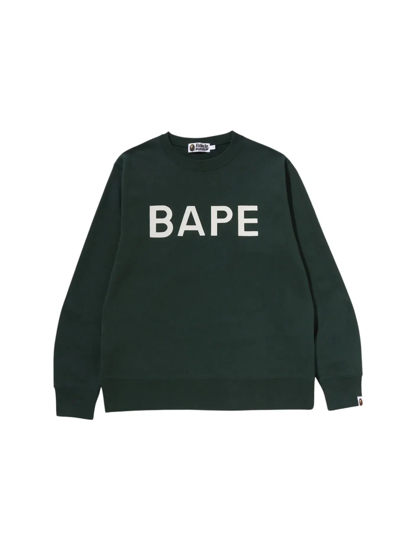 Мужской свитшот с принтом BAPE x Hidden NY Sweatshirt BAPE — изображение 1 из 2, зеленый