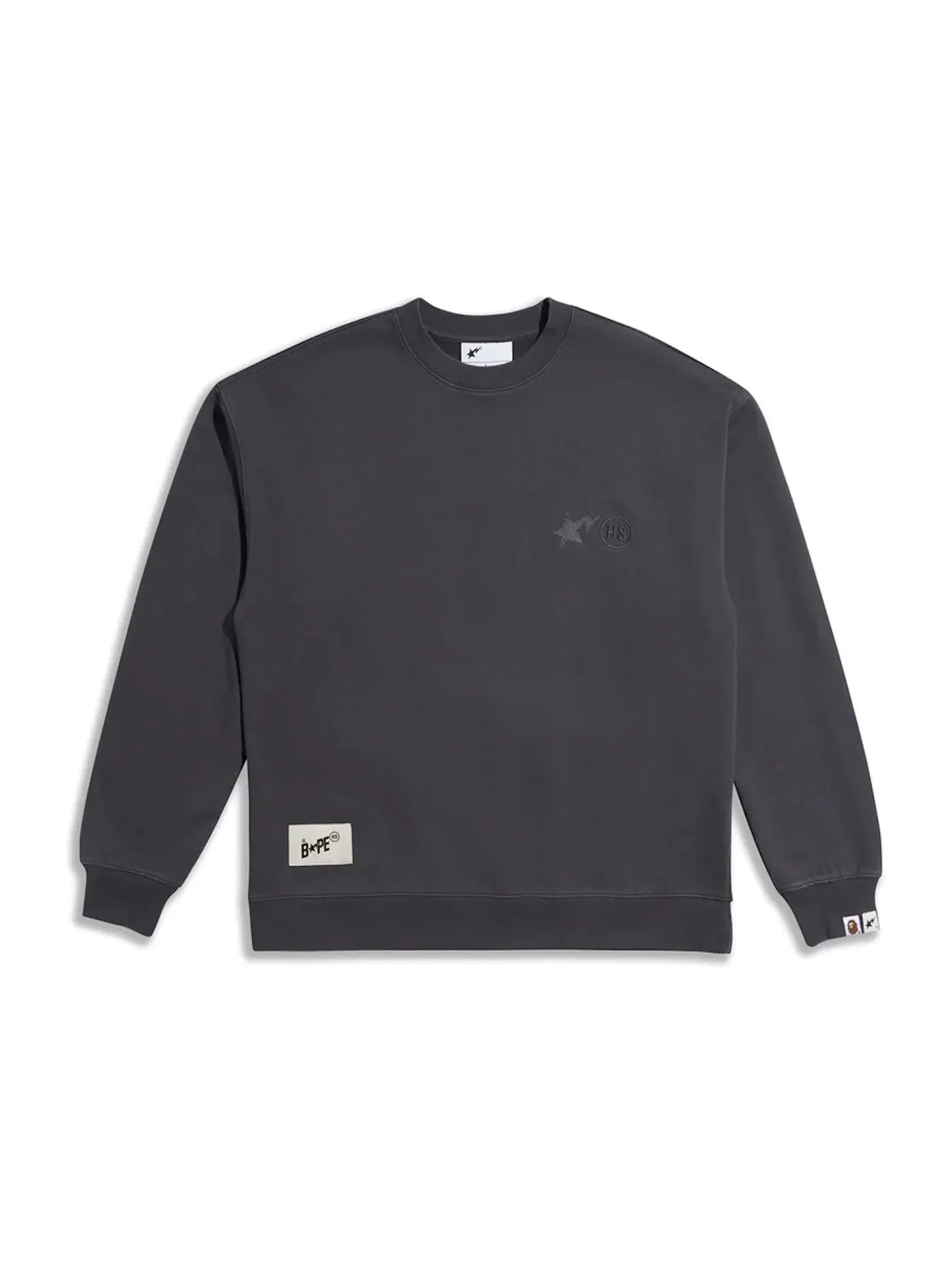 Мужской свитшот BAPE x Highsnobiety Crewneck — изображение 1 из 1, темно-серый