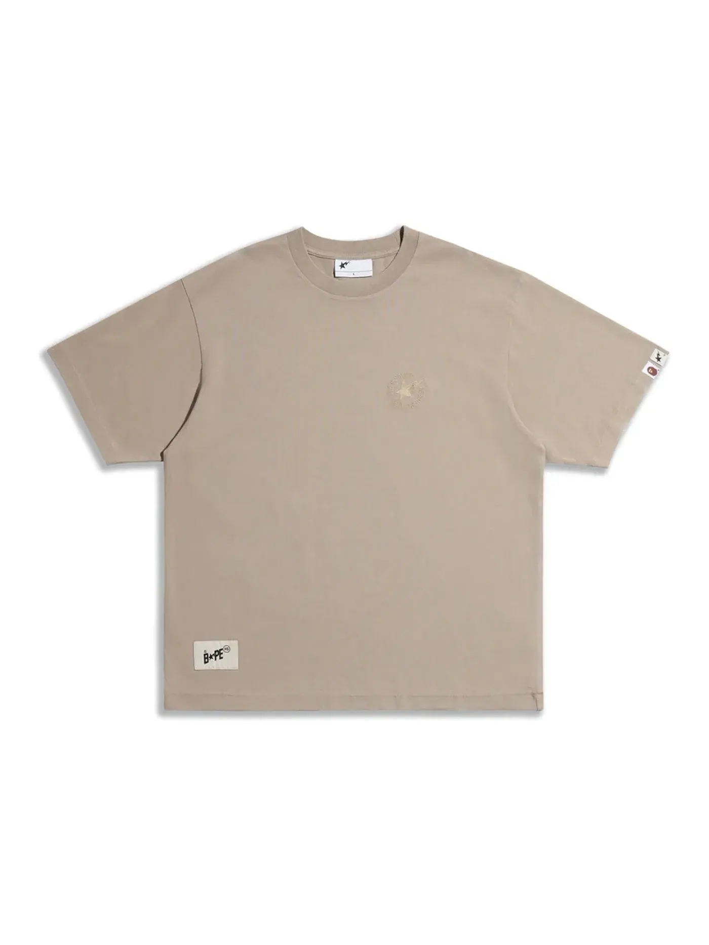 Мужская футболка с принтом BAPE x Highsnobiety Tee BAPE — изображение 1 из 2, бежевый