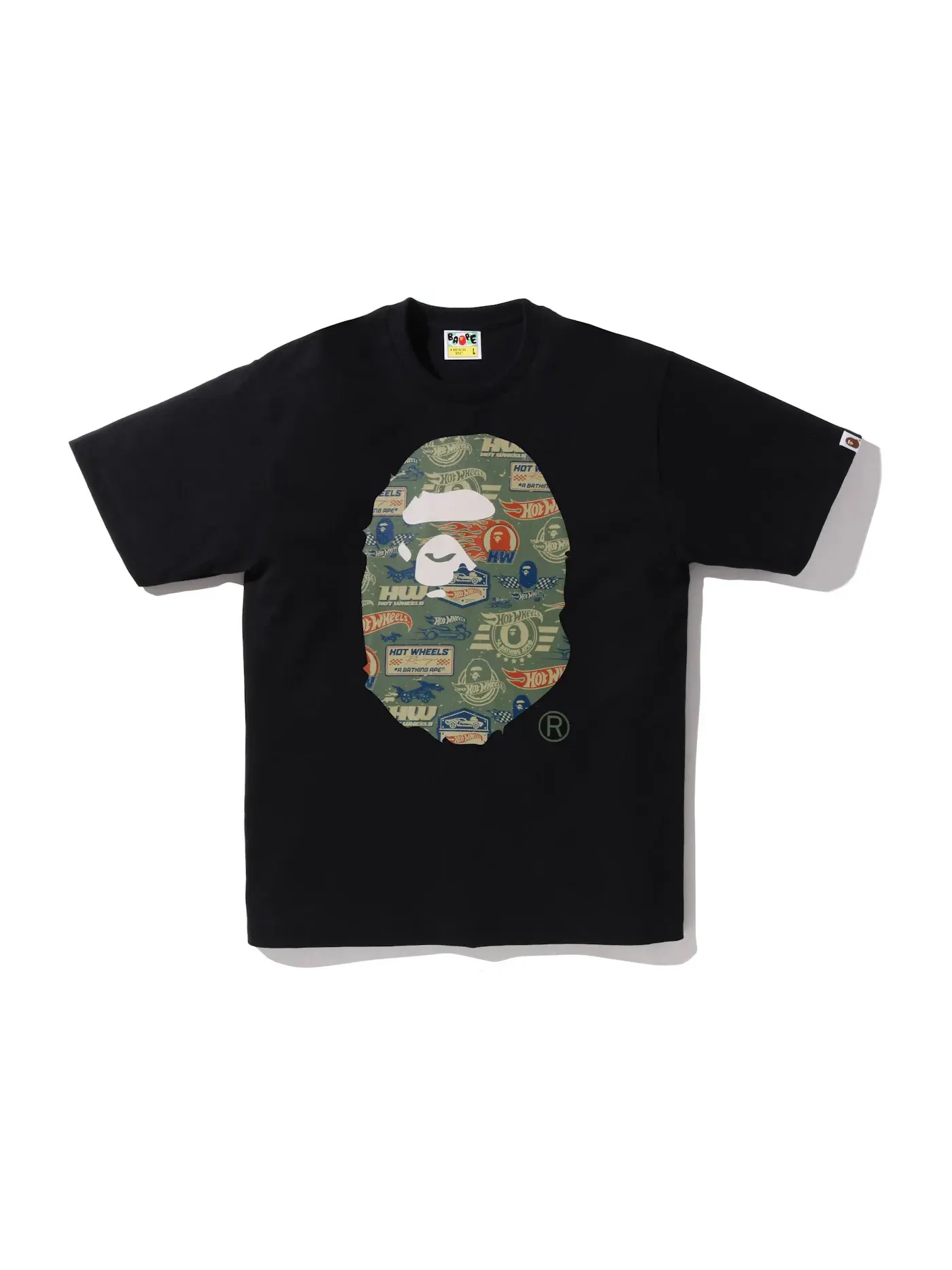 Мужская футболка с принтом BAPE x Hot Wheels Ape Head Tee BAPE — изображение 1 из 2, черный