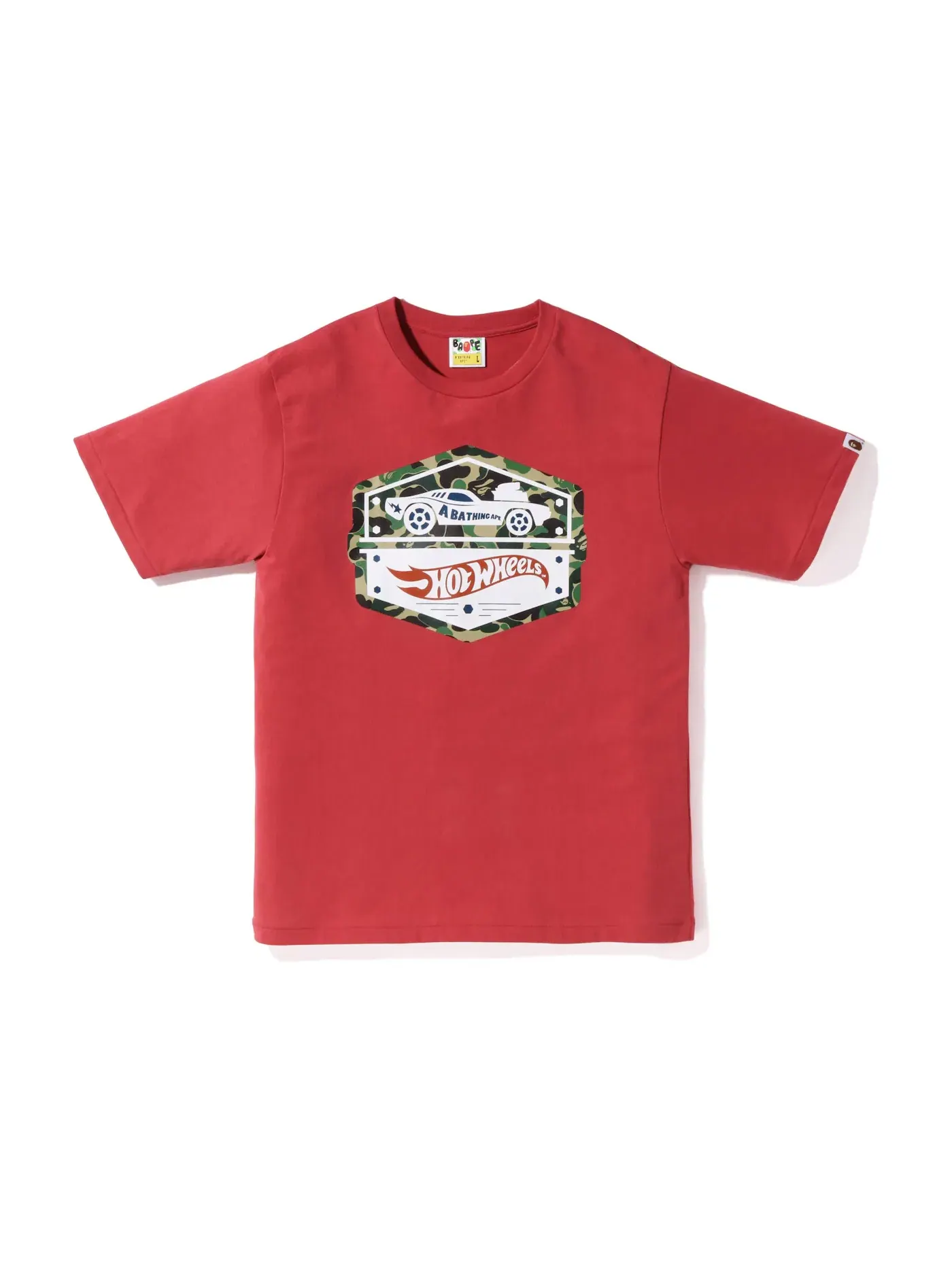 Мужская футболка с принтом BAPE x Hot Wheels Car Exclusive Tee BAPE — изображение 1 из 2, красный