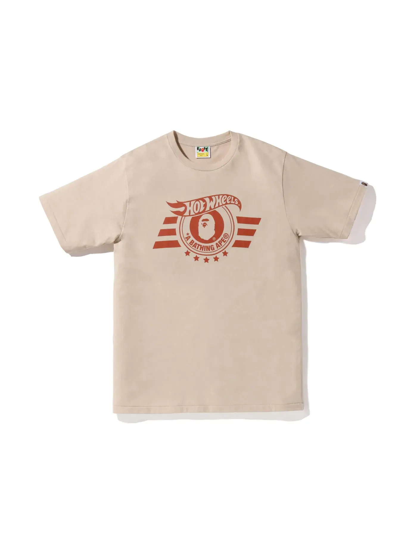 Мужская футболка с принтом BAPE x Hot Wheels Icon Tee BAPE — изображение 2 из 2, бежевый